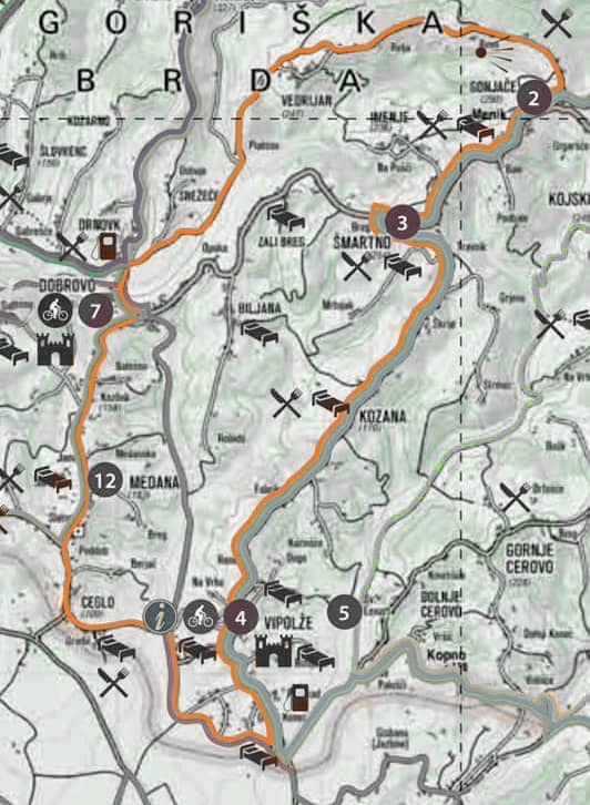 Fietsroutes in wijnstreek Brda